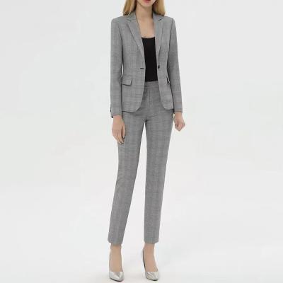 China 2022 Latest Style Women Breathable Double Breasted Blazer And Pants Ladies Suits Business Women Suit For Work for sale