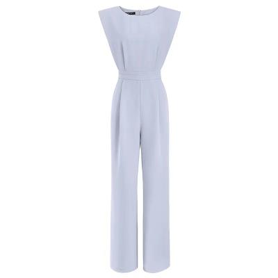 China Anti-pilling new ladies fashion dress design elegant women high waist overalls bag summer sleeveless OEM overalls for sale