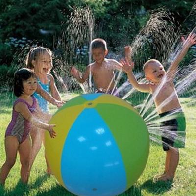 China Toy Wholesale PVC Inflatable Spray Water Inflatable Outdoor Beach Ball For Kids Outdoor Beach Ball Sprinkler for sale