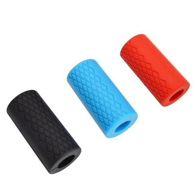 China Durable Silicone Anti-Slip Protective Grip Dumbbell Fat Weightlifting Barbell Grips 2022 for sale