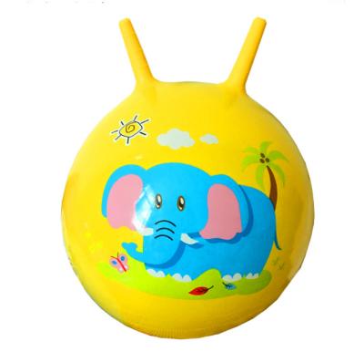 China Toy Kids PVC Space Hopper Inflatable Ball Toy Yoga Ball With Handle for sale