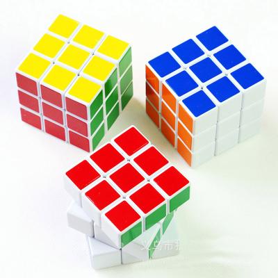 China Eco-friendly educational magic cube toys children in puzzle puzzle cube ABS sticker block puzzle speed magic cube for sale