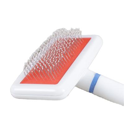 China Sustainable Plastic Pet Brush Pet Handle Slicker Brush For Sale for sale