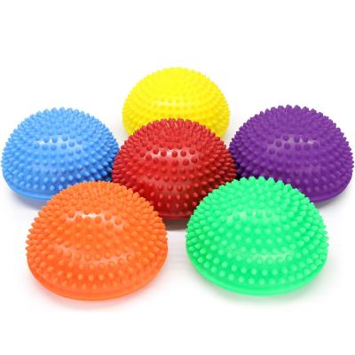 China Factory Price Round Mini Foot Massage Ball Yoga Exercise Half Balance Massager Ball Fitness Spike Ball for sale