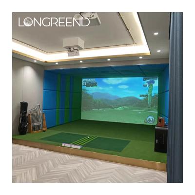 China LONGREEND Professional Indoor Golf Simulator Equipment HD Realistic Simulation Golf System Customized Size for sale