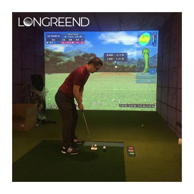 China LONGREEND Golf Training Simulator Indoor Projection Screen Golf Shock Resistant Customized Size for sale