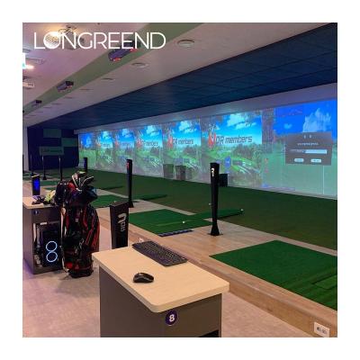 China LONGREEND Golf Course Equipment Indoor Electronic Screen System Golf Simulator Customized Size for sale