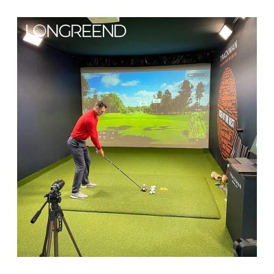 China LONGREEND 3D Indoor Golf System Price Indoor Golf Training Aid Professional Screen Golf Simulator Customized Size for sale