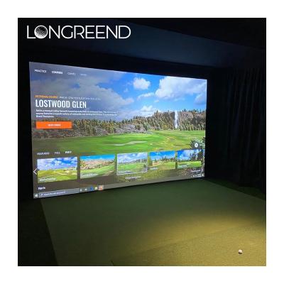 China LONGREEND Home Use or Office to Improve Golf Skill Golf Tester 3D Indoor Golf Simulator Trainer Customized Size for sale