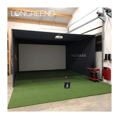 China LONGREEND Golf Equipment Engineering Screen Customized Indoor Golf Simulator Customized Size for sale