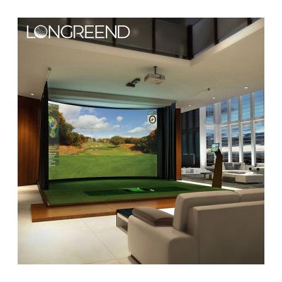 China LONGREEND 18 Hole Ring Golf Simulator Luxury Indoor Golf Courses Driving Range Custom Made Application for sale