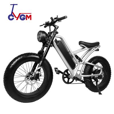 China Powerful 20 Inch Alloy 1000W Fat Tire Aluminum Snow/Beach/Mountain Electric Bike With Dual Disc Brake Fat Tires for sale