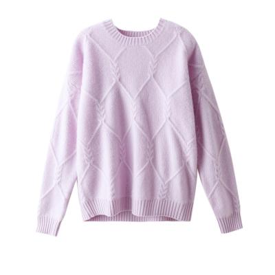 China High Quality Anti-Shrink Sweater Women's Cashmere Sweater Loose Lazy Joker Knit Top Dip Sweater for sale