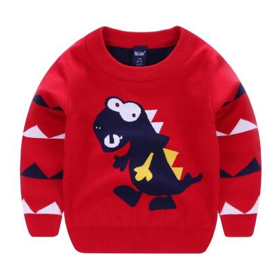 China Dinosaurs Sweater Boy Sweater Cartoon Fan Shirt Hot Korean Kids Wear Breathable Stripes for sale