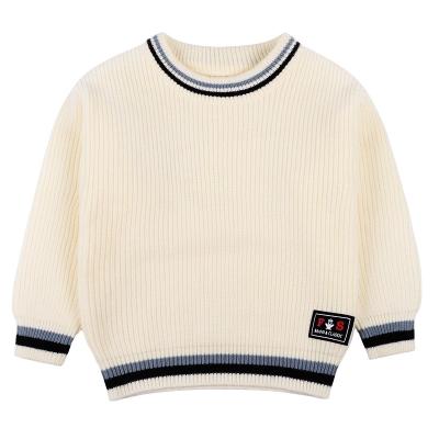 China Solid Color Breathable Needlework Style College Sweater Children's Boy's Thick Children's Sweater Retro Kids Knit Sweater for sale