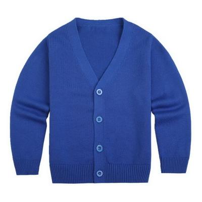 China Custom Logo Boys And Girls Cardigan Sweater Autumn Recycled Wool School Uniform Breathable Coat for sale