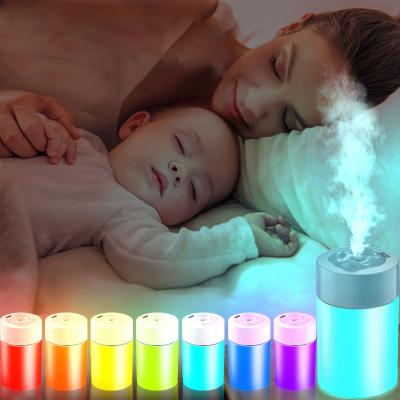 China Car Simple Style Cheap Humidifier Pure Color Design 7 Colors Light 300ml Noiseless Portable Usb Mini Bedroom Air Humidifier for sale