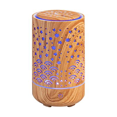 China Car Creative Design Hollow out Star Moon Humidifier Logo Custom 7 Color Led 230ml Usb Portable Ultrasonic Essential Oil Diffuser for sale