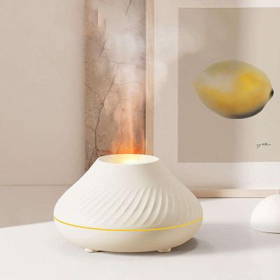 China Color Changing LED Light Hot-Selling 3D Fire Flame Fog Humidifier Household 130ML USB Colorful Ultrasonic Fragrance Oil Aroma Diffuser for sale