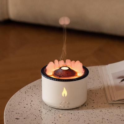 China Household New Volcanic Flame Jellyfish Humidifier Essential Oil Aroma Diffuser Ultrasonic Aromatherapy Machine for Home for sale