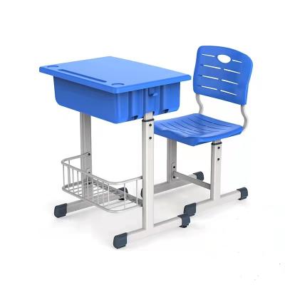 China Modern Height Adjustable Child Study Anti-Hunchback Desk Student Desk And Chair for sale