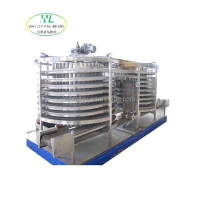 China Fruit Vegetable Customizing Industrial Single Drum Spiral Freezer For Shrimp And Poultry Meat for sale