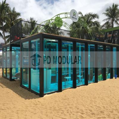 China Mobile prefab equipment container swimming pool for sale, modern ready made container swimming pool for sale