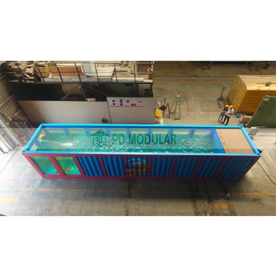 China New Design Modular Prefab Steel Shipping Container Pool Smart Playground for sale