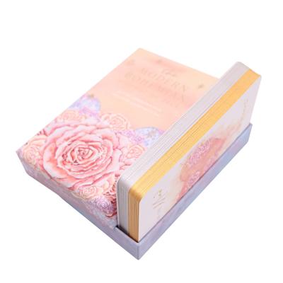 China Custom Printing Positive Watercolor Affirmation Newspaper 500G Paper Customized Affirmation Cards For Kids for sale