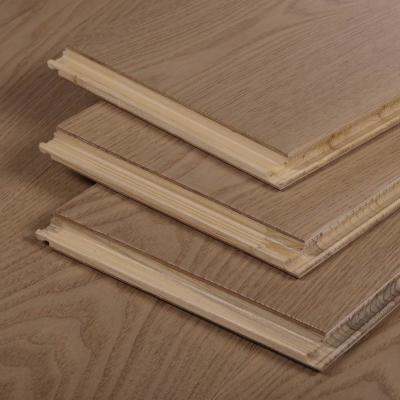 China Home Cheap Popular Price Living Room Ash Wood Brushed New Waterproof Wear Resistant Anti-Slip 3 Layer Lock Engineered Flooring for sale