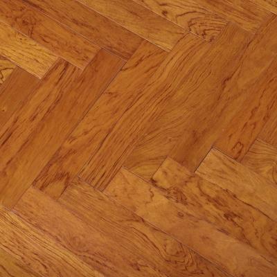 China Factory Prices Waterproof Wear Resistant Anti-Slip Easy To Install Eco Environmental Yellow Pear Wood Chevron Engineered Wood Flooring for sale