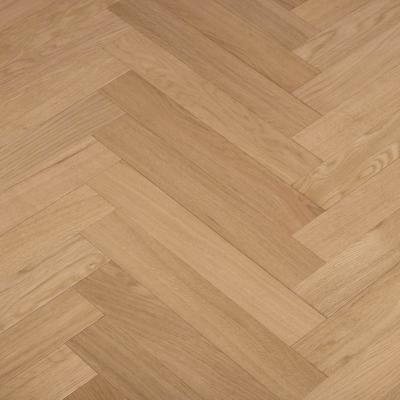 China Chinese Factory Wholesale Best Price Oak Anti-slip Waterproof Wear Resistant Flat Color Chevron Engineered Wood Flooring for sale