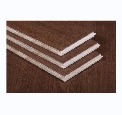 China Three-Layer Walnut Brushed Lock Solid Wood Splicing Floor Waterproof Wear-Resistant Anti-Slip Waterproof Professional Manufacturing for sale