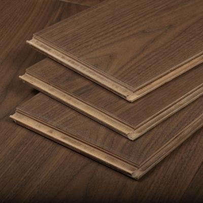 China China Metal Walnut Flat Waterproof Anti-Crack Anti-Skid Paint Waterproof Wide Plank Engineered Wood Flooring for sale