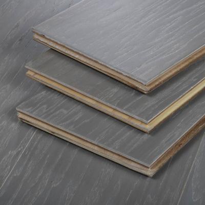 China Hot Sale Indoor Pecan Brushed Engineer Waterproof Wear Resistant Anti-Slip Wood Parquet Floor Decoration for sale