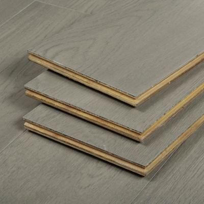 China Wholesale Domestic Oak Wood Brushed Solid Wood Composite Flooring Flooring Waterproof Wear Resistant Anti-Slip Engineered for sale