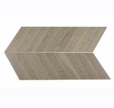 China Quality Waterproof Wear Resistant Anti-Slip Guaranteed Oak Brushed Herringbone Tile Multilayer Solid Wood Flooring With Buckle Connection for sale