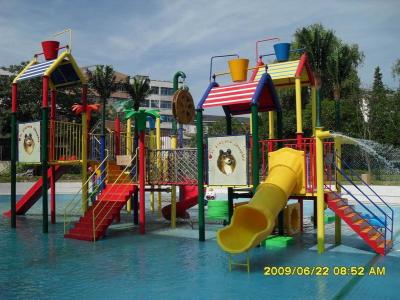 China Outdoor Fun Aqua Splash Water Park Equipment , Residential Water Slide for sale