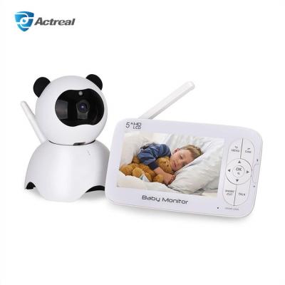 China High Quality PAN-TILT 5 Inch HD 720P Color Screen VOX Pan Tilt Zoom View Long Mode Extend Baby Monitor Smart Wireless Video Camera for sale