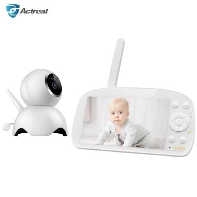 China Crying Baby Monitor Pan Tilt 2X 4X Long Detection 2.4GHz Connection PAN-TILT Zoom 5.5 Inch 720P 1080P VOX Standby Safe Mode With Camera for sale