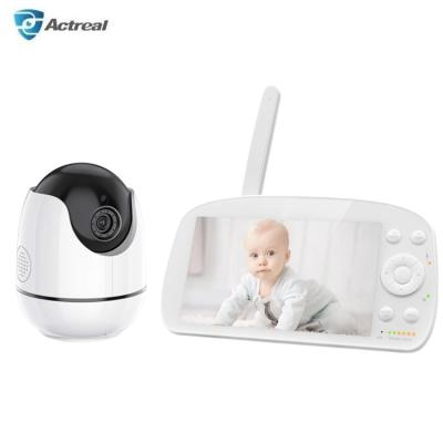 China PAN-TILT Factory OEM 5.5 Inch LCD Display Sound Activated Feeding Reminder Long Standby 720P 1080P Video Baby Monitor With Camera for sale