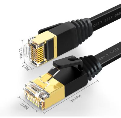 China 3m apartment network cable 10 gigabit cat7 high-speed pure copper broadband shield environmentally friendly for home network cable for sale