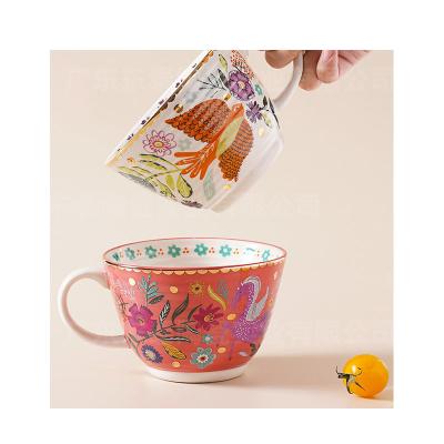 China Sustainable Home Breakfast Cup Bohemian Creative Ceramic Mugs for sale