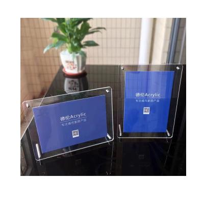 China Morden Acrylic Picture Frame Acrylic Poster Frame A5 A4 A3 A2 A1 Wall Mount Acrylic Sandwich Frames with Advertisement Nail for sale