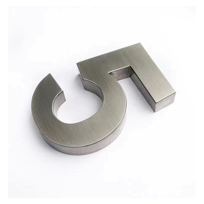 China Buildings Wholesale Customized waterproof outdoor Stainless Steel Number&Letters for sale