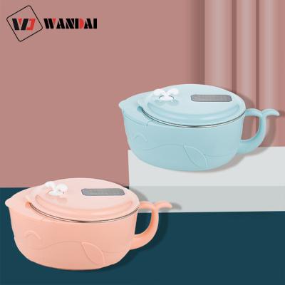 China BPA Free Wall Baby Food Bowl Double Wall Popular Wholesale Vacuum Insulated Fashion Baby Bowl Feeding Bowl for sale