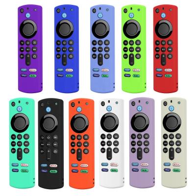 China Anti Dust Silicone Remote Control Case Use New For Amazon 2021 ALEXA Voice Remote 3rd Gen Remote Control Cover for sale