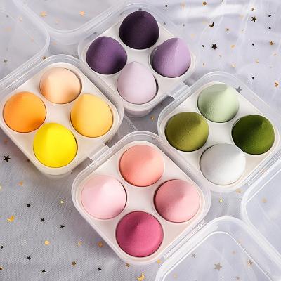 China Make Up Cosmetic Sponge Beauty Tools Gifts 4Pcs Makeup Blender Blast Makeup Sponge With Storage Box Foundation Powder Sponge Beauty Tools Women Make Up Accessories for sale