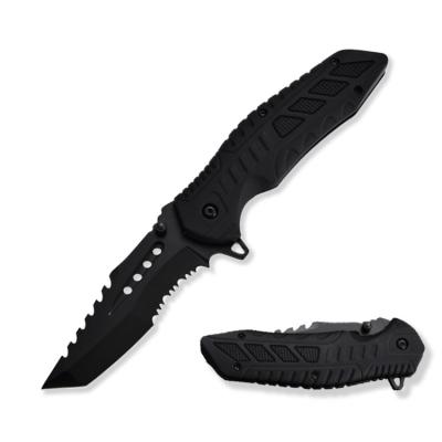 China Multifunctional Wilderness Survival Penknife ABS Handle Non-variable Spring Assisted Outdoor Hunting Pocket Knife and Rubber for sale