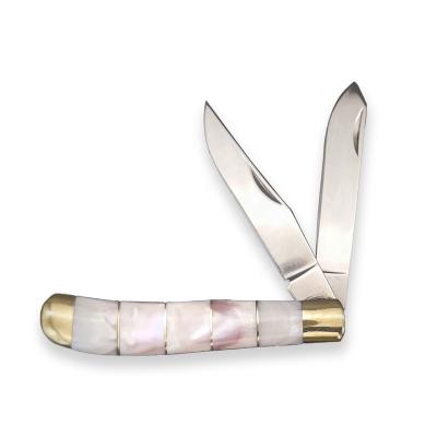 China Wholesale Non-variable Pocket Knives Resin Shell Handle and 440 Stainless Steel Blade Mirror Blade Portable Folding Knife for sale